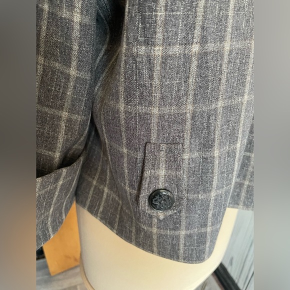 Kensie grey window pane doubled breasted lightweight jacket in size 10 - Picture 8 of 16